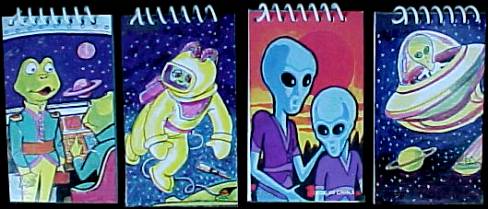 Set of 4 Alien note pads