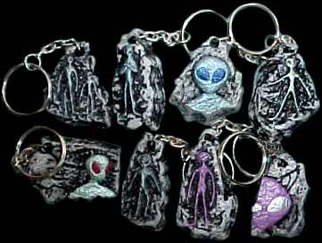 Alien fossil keyrings